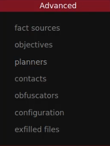 Caldera sidebar, advanced category Caldera sidebar, advanced category